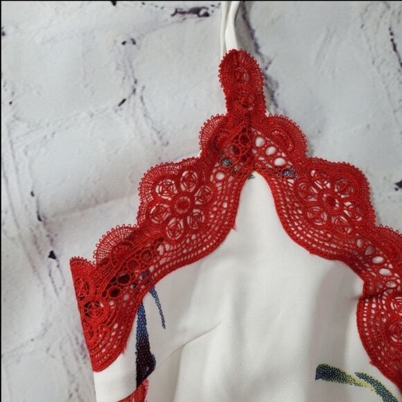 🔹️Anthropologie Foxiedox White Floral Print Lacy Juliet Sleeveless Dress Small - Picture 8 of 13